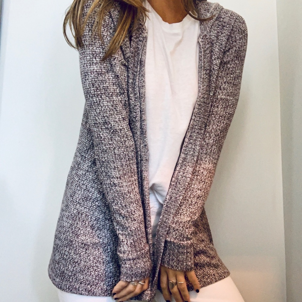 Purple Cardigan - with hood!